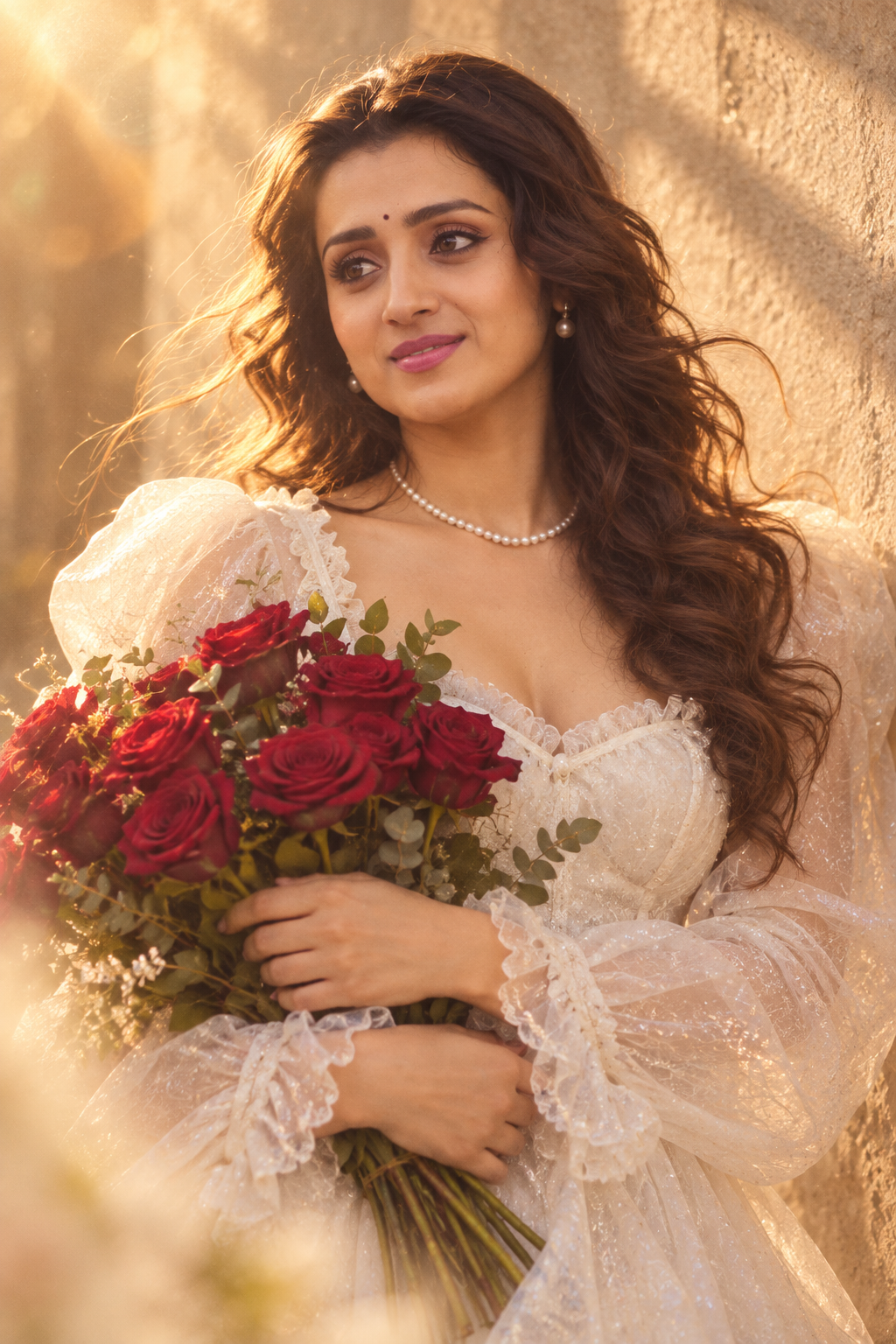 Young woman with rose